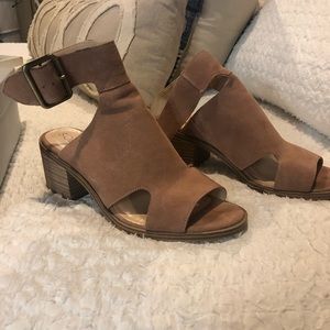 Sole society antique rose cow split suede